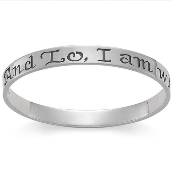 James Avery 925 Sterling Silver Scripture Bangle Bracelet RETIRED - Picture 1 of 7
